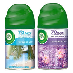 Air Wick 250 Ml (Pack Of 2) - Lavender & Lotus And Sea Wood And Driftwood (Turquoise Oasis), Freshmatic Automatic Air Freshener Refill|2600 Sprays Guaranteed