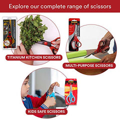 Scotch 3M Scotch Titanium Scissors | 8" Multipurpose | Easy-Clean, Non-Stick Blades | Ergonomic Handles | For Fabric, Crafts, Tapes, General Use - Office Product from Scotch - Shop in Sri Lanka at Arcade.lk