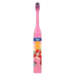 Oral-B Kid's Battery Automatic Toothbrush Featuring Disney's Little Mermaid, Soft Bristles, For Kids 3+, 1 Piece,Pink