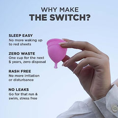 Pee Safe Reusable Menstrual Cup | Medium Size with Pouch | Ultra Soft, Odour & Rash Free | Medical Grade Silicone | No Leak | Protection For 8-10 Hours | FDA Registered - Drugstore from PEESAFE - Shop in Sri Lanka at Arcade.lk