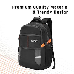 Safari Omega spacious/large laptop backpack with Raincover, college bag, travel bag for men and women, Black, 30 Litre - Luggage from Safari - Shop in Sri Lanka at Arcade.lk