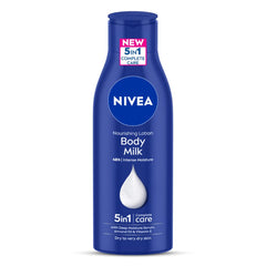 NIVEA Nourishing Body Milk 200ml Body Lotion with Deep Moisture Serum | 48 H Moisturization | With 2X Almond Oil | Smooth and Healthy Looking Skin |For Very Dry Skin