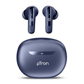 pTron Bassbuds Astra in-Ear TWS Earbuds w/Stereo Sound, 50Hrs Playtime, Stereo Calls, Custom EQ, Mobile App, BTv5.3 Headphones, Touch Control, Voice Assistant, Type C Charging & IPX4 (Navy Blue)