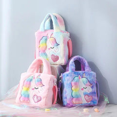 Unicorn Toddler Bag Princess Cute Crossbody Handbags Gift for Girls (Pink-Multi) - Shoes from ADISA - Shop in Sri Lanka at Arcade.lk