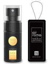 AIR-ROMA Black Musk Premium Car Perfume|Fine Fragrance Car Air Freshener|Anti Odour Technology|Car Accessory Interior Fabric Spray | 400+ Long Lasting Air Freshener Scent (60 Ml)