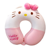 Sanrio Hello Kitty U-Shaped Pillow, Medium Soft Neck Pillow for Car or Office, Relieves Neck Fatigue, Ideal for Travel & Napping