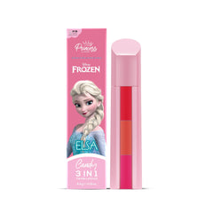 Disney Frozen Princess by Renee Candy 3-In-1 Tinted Lipstick Elsa for Pre-Teen Girls - 3 Versatile Shades in One Stick with No Parabens - Cruelty-Free, Dermatologically Tested, Peta Certified 4.5g - Beauty from RENEE - Shop in Sri Lanka at Arcade.lk