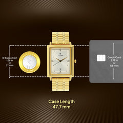 Titan Analog with Date Silver Dial Quartz Stainless Steel StrapMens-NS1715YM01/NT1715YM01