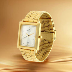 Titan Analog with Date Silver Dial Quartz Stainless Steel StrapMens-NS1715YM01/NT1715YM01