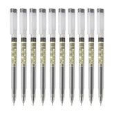 FLAIR Glass 0.6mm Gel Pen | Water Proof Ink for Smooth Flow System | Low-Viscosity for Smudge Free Writing | Quick Dry | Transparent Body With Fine Tip | Black Ink, Pack of 20
