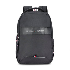 Tommy Hilfiger Joshua Polyester Unisex 15 Inch Laptop Backpack - Black | 21 Ltr Capacity| Padded & Adjustable Strap | Water Resistant | 3 Compartment | Water Bottle Holder | USB Cable holder Pocket