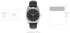 TIMEX Men Leather Analog Black Dial Watch-Tw00Zr263E, Band Color-Black - Watch from TIMEX - Shop in Sri Lanka at Arcade.lk