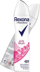 Rexona Motionsense Pink Blush, 48-Hour Anti-Perspirant and Anti Transpirant Fresh Confidence Deodorant Spray - 200ml