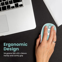 Portronics Toad 27 Wireless Mouse, Silent Buttons, 2.4 GHz with USB Nano Dongle for PC/Mac/Laptop, Auto Power Saving Mode, Adjustable DPI Button(Green) - Personal Computer from Portronics - Shop in Sri Lanka at Arcade.lk
