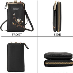 INOVERA PU Women's Cell Phone Cash Card Holder Cross-Body Sling Bag Mobile Pouch (Black) - Shoes from INOVERA (LABEL) - Shop in Sri Lanka at Arcade.lk