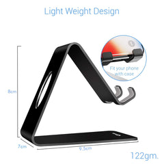 Portronics MODESK Universal Mobile Holder Stand with Metal Body, Anti Skid Design, Light Weight for All Smartphones, Tablets, Kindle, iPad(Black) - Wireless Accessory from Portronics - Shop in Sri Lanka at Arcade.lk