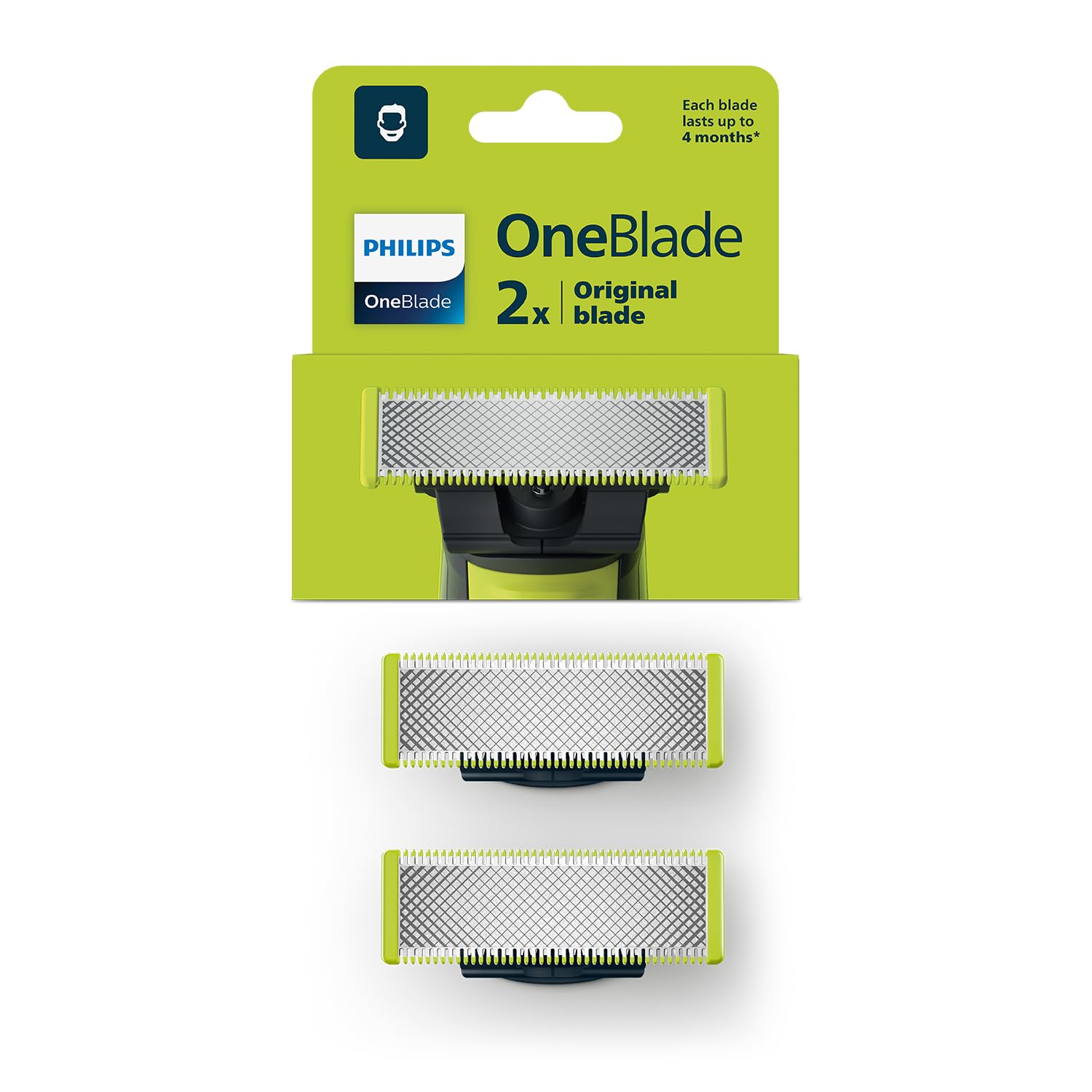 Philips Oneblade Replaceable Blade Pack of 2 Replaceable Blades, Qp220/51 (Lime) - Personal Care Appliances from Philips - Shop in Sri Lanka at Arcade.lk