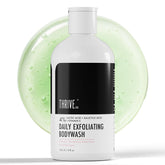 Thriveco Exfoliating Body Wash | Prevents Body Acne, Tan & Dead Skin Removal | With Lactic, Salicylic Acid, Vitamin E & Diacnemide® | Daily Use Shower Gel | For Men & Women | 236ml