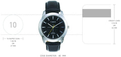 TIMEX Men Leather Analog Black Dial Watch-Tw00Zr263E, Band Color-Black - Watch from TIMEX - Shop in Sri Lanka at Arcade.lk