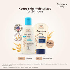 Aveeno Baby Soothing Relief Moisture Cream 100g | 24-Hour Protection for Dry, Itchy, Sensitive Skin | US pediatrician recommended | Hypoallergenic, fragrance-free & paraben-free