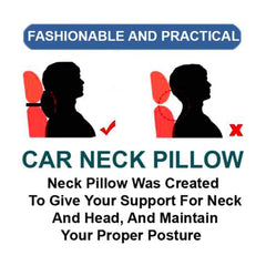 DETACHI Faux Leather Car Neck Rest Pillow/Cushion Set of Pillows Compatible with All Cars (Black, with RED Embroidery) - Pack of 2 Pieces - Automotive Parts and Accessories from DETACHI - Shop in Sri Lanka at Arcade.lk