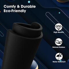 Sounce Ergonomic Mouse Pad, Non-Slip, Anti-Skid, Waterproof, Splash-Proof Precision Tracking, Durable, Suitable for Gaming, Computer, Laptop, Home & Office (9.8 X 8.2 Inch Black)