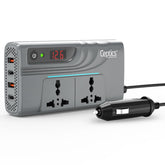 Ceptics 200W Power Inverter, Car Laptop Charger with 2 USB-A (3.1A Max) + 2 USB-C (PD 27W) Ports, 12V DC to 220V AC, 2X Universal AC Outlet