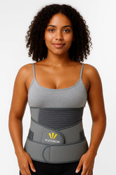 PLETHEON Neoprene 3-in-1 Postpartum Abdominal Belt For Women Belly, Waist & Pelvis Support | Post Pregnancy Recovery Belt | Maternity Tummy Wrap For Slimming & Back Pain Relief (Gray)