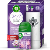 Air Wick 250 ml - Lavender & Lotus, Refill + Automatic Spray| Freshmatic Air Freshener Kit | 2600 Sprays Guaranteed | Automatic Room Freshener, Bathroom Freshener and Room Spray