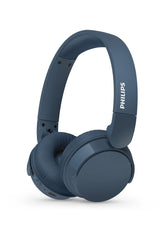 PHILIPS Audio TAH4209BL Bluetooth Headphones,Lightweight and Foldable Design, 32mm Neodynamic Drivers, 55H Playtime, USB Type-C Fast Charging, Built-in Mic for Smartphones, Laptop, Tablet (Blue)