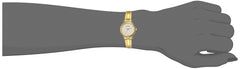 Titan Sonata Quartz Analog White Dial Gold Stainless Steel Strap Watch for Women - NT8096YM04