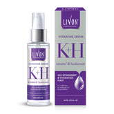 Livon Professional Hydrating Serum for Women & Men | With Keratin, Hyaluronic & Olive Oil | For Stronger, Hydrated & Frizz-free Hair | No Paraben, Sulphate or Mineral Oil | All Hair Types | 100ml