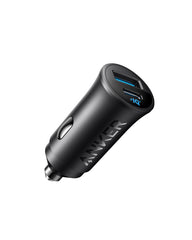 Anker PowerDrive Car Charger 30W with PPS, Ultra-Compact Dual-Port High-Speed USB-C, Charge 2 Devices simultaneously, Compatibility with iPhone, iPad, Airpods, Samsung Galaxy Series and More-Black