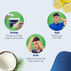 Parachute Hair Cream for Men, 100ml |Anti Dandruff |Hair Cream After Shower |Non Sticky Oil Replacement Hair Cream