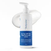Be Bodywise De-tan Body Sunscreen Lotion with SPF 50+ PA++++ | Broad Spectrum UVA & UVB Protection, No White Cast, Hydrates Skin | Niacinamide, Papaya & Guava Extract |Light-weight & Non-greasy, 175ml