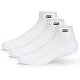 Supersox Cotton Men's 3 Pairs Sports Ankle Length Socks - Half Terry Cushioned, Anti Odour & Anti Bacterial For Sneaker & Running Workout - Free Size, Pack Of 3 (White) - Apparel from Supersox - Shop in Sri Lanka at Arcade.lk