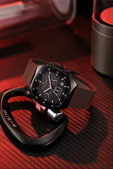 Daniel Hechter Paris Bercy Collection Modern Chronograph Watch for Men with Square Dial and Silicon Band-DHM1001