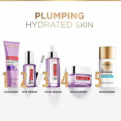 L'Oréal Paris Hyaluronic Acid Line Filling Water Cream, Moisturiser, Hyaluronic Acid for Hydration, Replumps Skin, Ceramides for Skin Barrier Repair, Reduces Fine Lines, 50ml