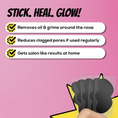 RENEE Black Head Removal Strips, for Deep Cleansing, Instant & Painless Blackheads & Whiteheads Removal, Algae Extract, Oat Extract, Vitamin E & Hyaluronic Acid Infused - 5N