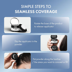 ThriveCo Root Touch-Up Powder Natural Black | Instantly Covers Greys & Bald Spots | Non-Sticky, Full Coverage, Mess-Free Application | Hyaplex™ Anti-Breakage Technology | 4g