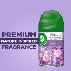 Air Wick 250 ml - Lavender & Lotus, Freshmatic Automatic Air Freshener Refill | 2600 Sprays Guaranteed | Automatic Room Freshener, Bathroom Freshener and Room Spray