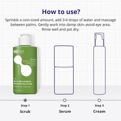 HiPer Rice Microfoliant Resurfacing Face Scrub (50 gm) | Gentle Exfoliation with Rice & Tea Tree Oil | Polishes Skin & Fades Scars | For Acne Prone Skin