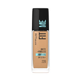 Maybelline New York Fit Me Matte + Poreless Liquid Foundation, pore minimising Foundation, lightweight formula suitable for daily use, Matte Finish Foundation for Indian Skin - 228 Soft Tan, 30 ml