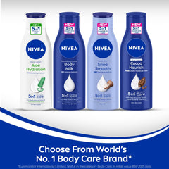 NIVEA Nourishing Body Milk 200ml Body Lotion with Deep Moisture Serum | 48 H Moisturization | With 2X Almond Oil | Smooth and Healthy Looking Skin |For Very Dry Skin