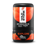 Wild Stone Explore Anti-Odour Roll On For Men, 50ml | Up to 72-Hour Odour Control | Infused with cedarwood oil and Vitamin C | Skin Friendly & Itch Free Deodorant Roll On | Long-Lasting Freshness | Glammy.lk