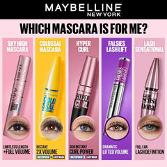 Maybelline New York Mascara, No Clumps, Transfer-proof, Volumizing, Falsies Lash Lift, Black, 8.6 ml