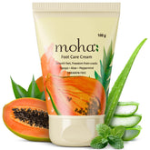 moha: Foot Cream For Rough, Dry and Cracked Heel, Feet Cream For Heel Repair With Benefits Of AleoVera, Papaya & Peppermint (100gm (Pack of 1))