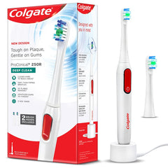 Colgate Proclinical 250R Deep Clean Rechargeable Sonic Toothbrush for adults, Electric Toothbrush with Soft Bristles, Healthier Gums in 4 Weeks (With Replaceable Brush Head, Charger included,White)