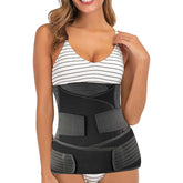 PLETHEON 3 In 1 Postpartum Belly Band Post Pregnancy Abdominal Belt For Women After Birth Belly/Waist/Pelvis Wrap Postnatal Shapewear, (Fit from 30 Inch to 46 Inches of Waist) Black,Neoprene Blend