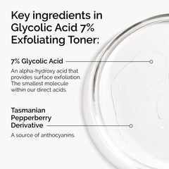 The Ordinary Glycolic Acid 7% Exfoliating Toner, Brightening and Smoothing Daily Toner for More Even-Looking Skin Tone, 240ml